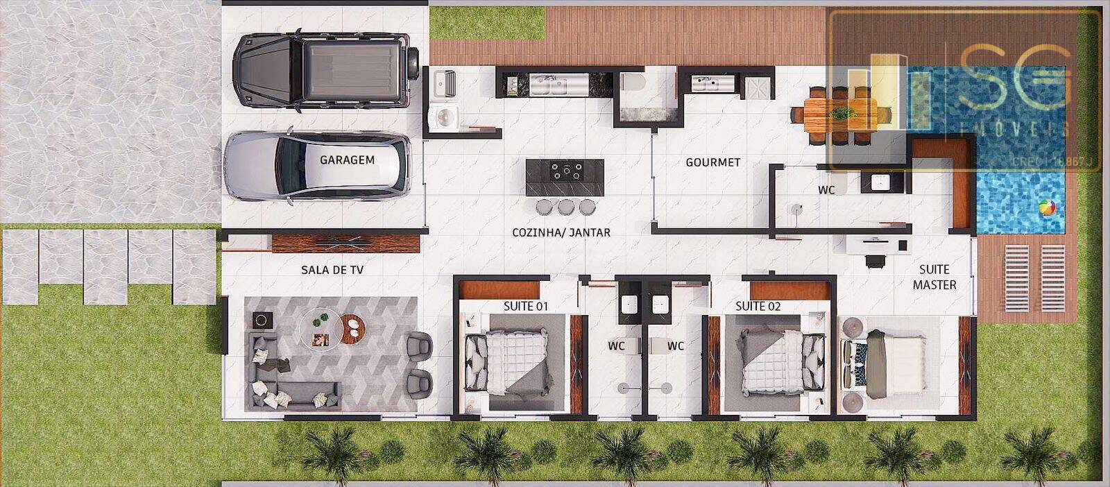 Casa de Condomínio, 3 quartos - Foto 6