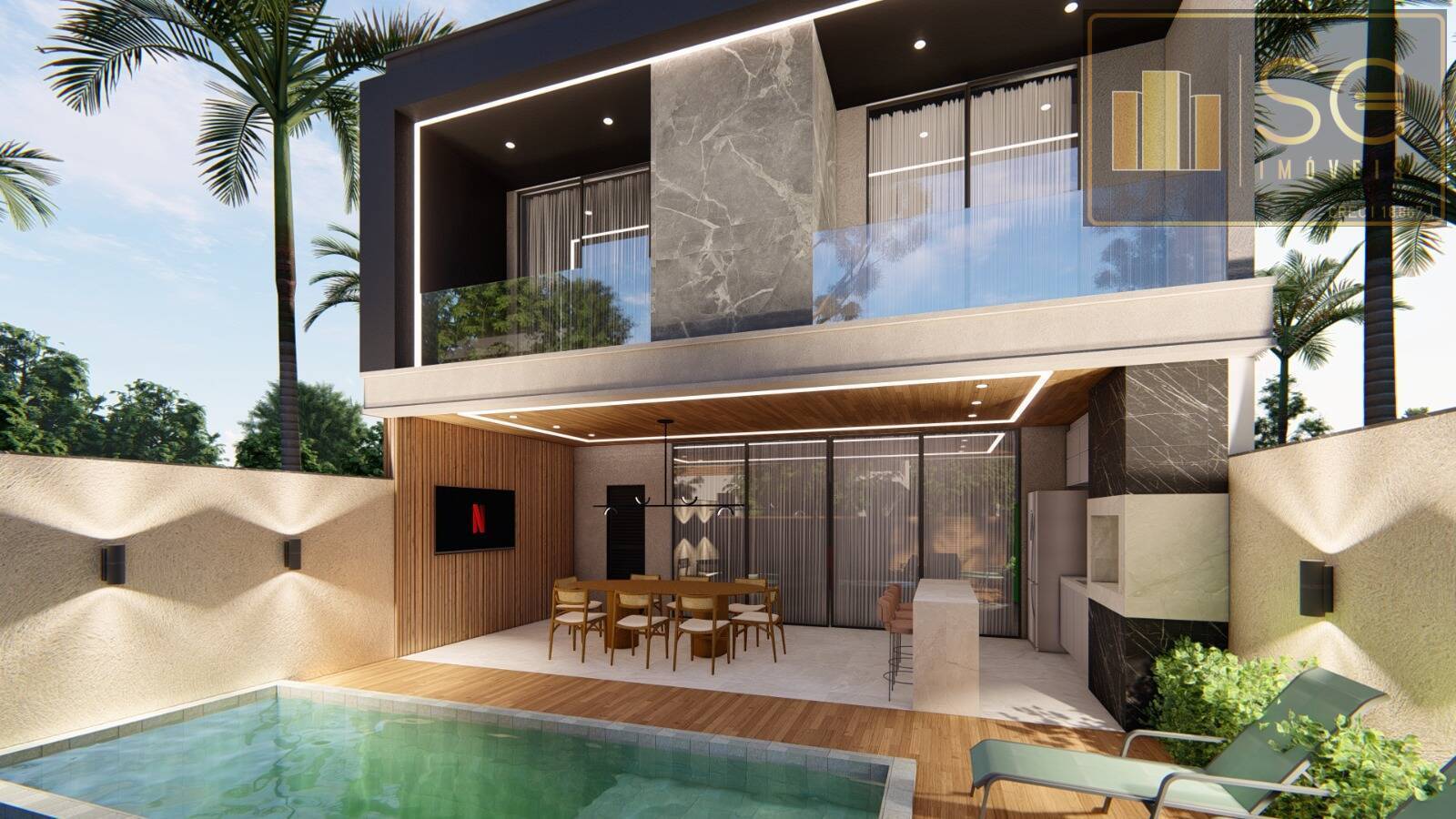 Casa de Condomínio, 4 quartos - Foto 1