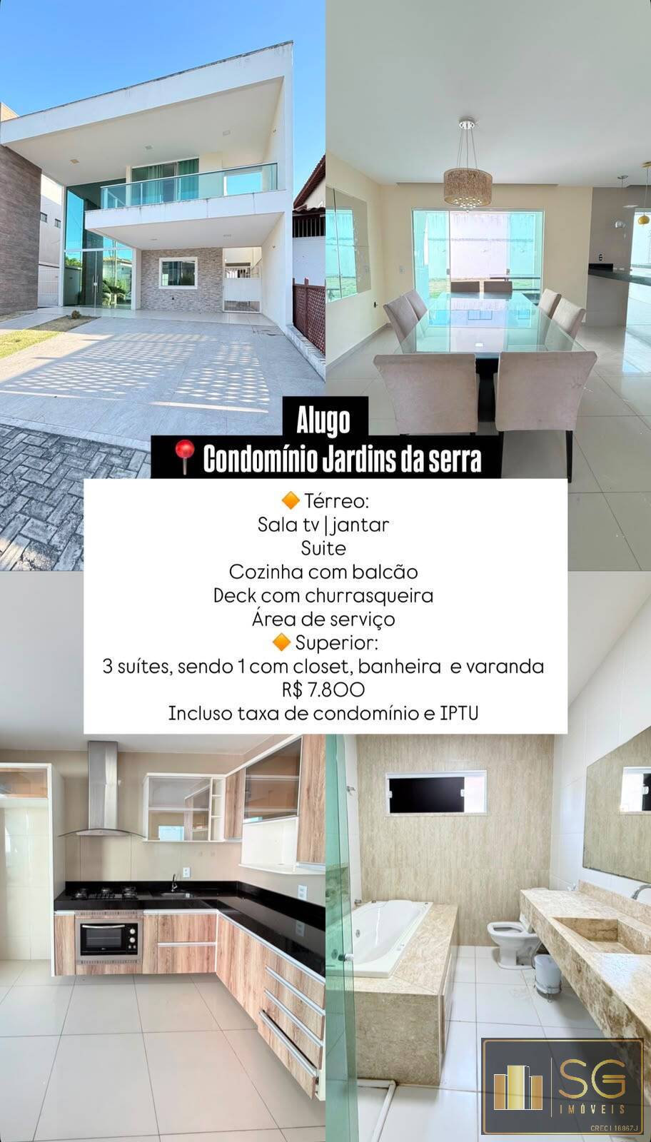 Casa de Condomínio, 3 quartos - Foto 1